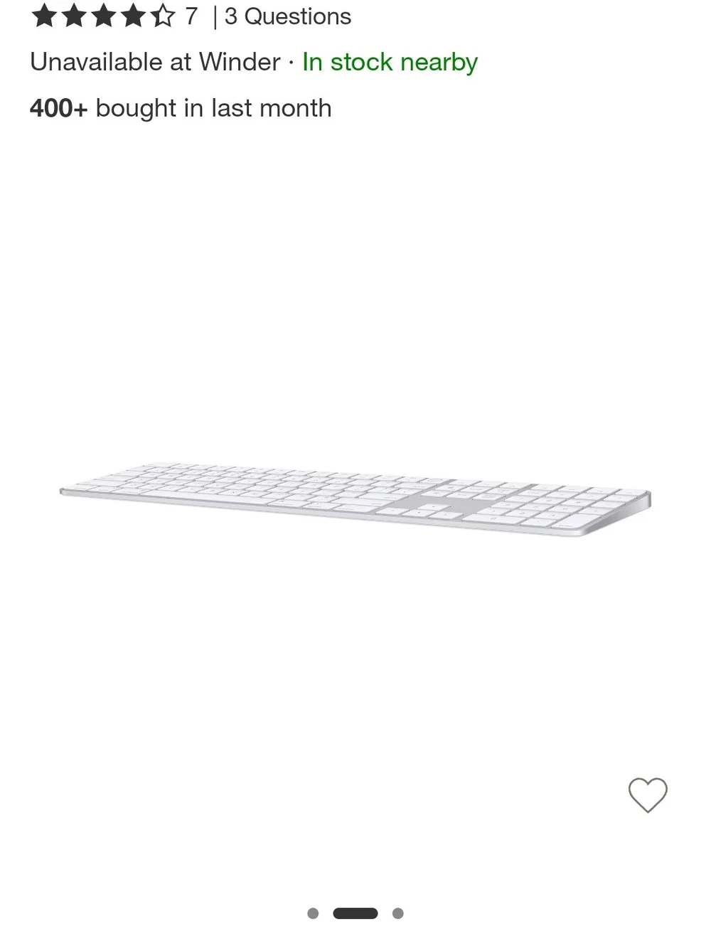 Magic Keyboard with Numeric Keypad, Silver/White A1843